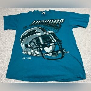 Vintage 1994 Jacksonville Jaguars Single Stitch Shirt Riddell SZ XL Banned Logo